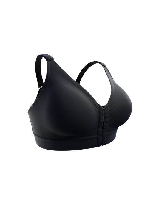 Black bra on a white background