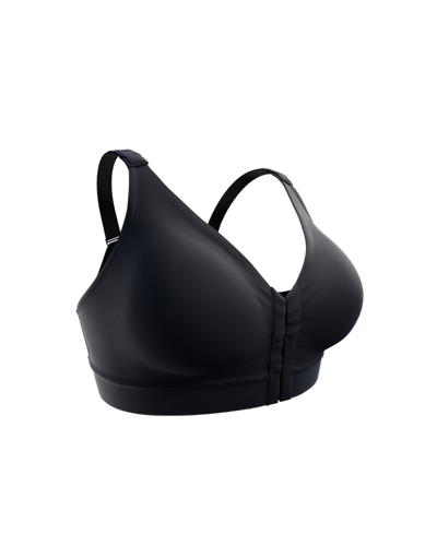 Black bra on a white background