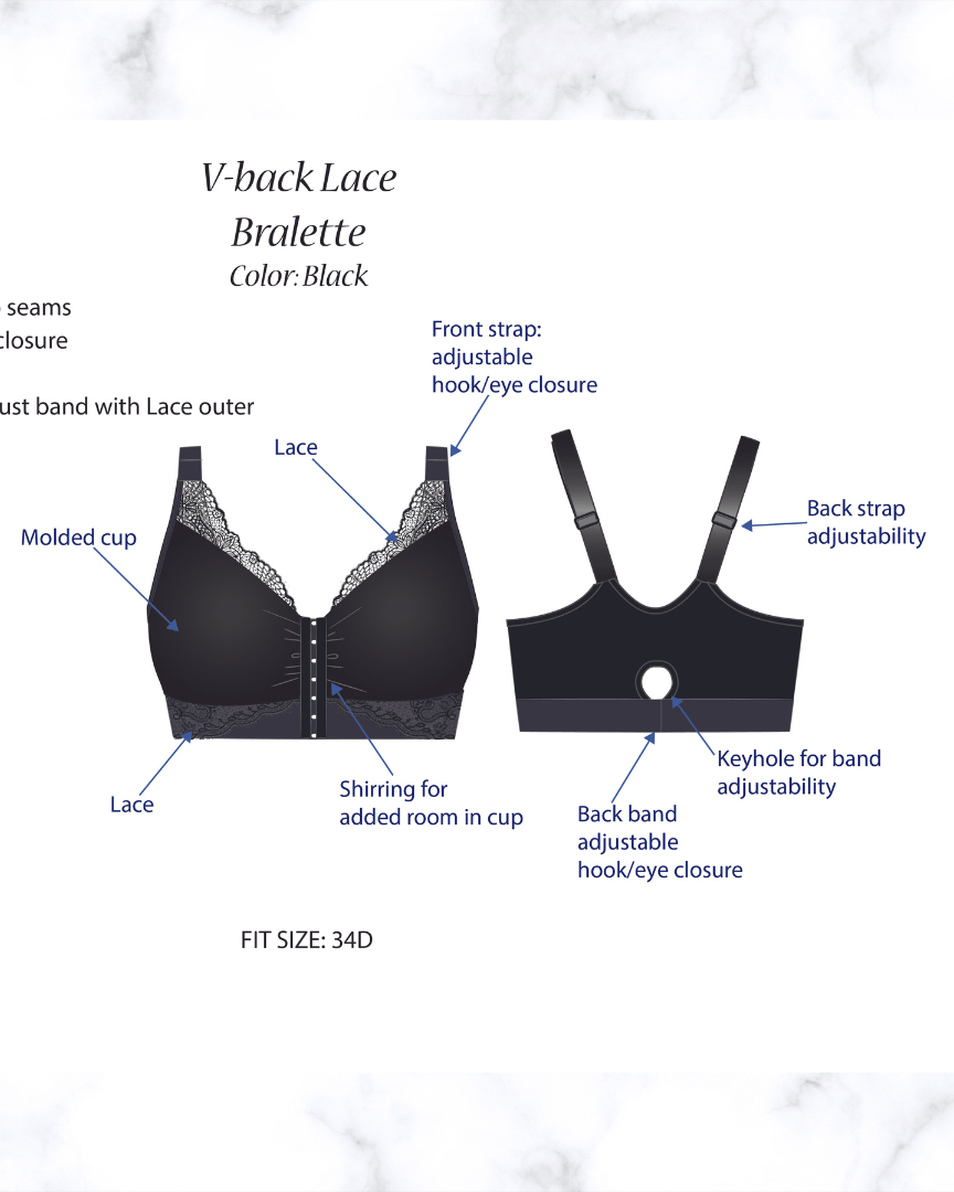 Recovery Bra | Lace | Timeless Black