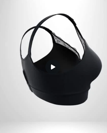 Black strappy top on a light gray background