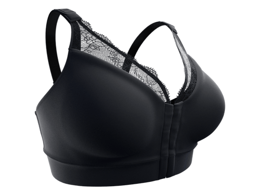 Labratory Bras Lace Post Surgery Compression Bra | Black