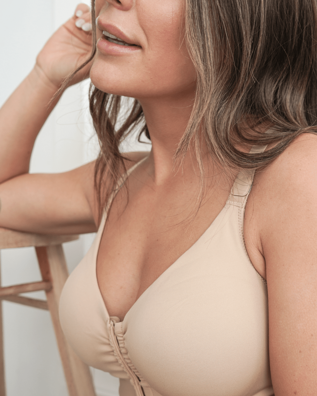 Post Surgery Compression Bra | Non Lace | Bombshell Nude